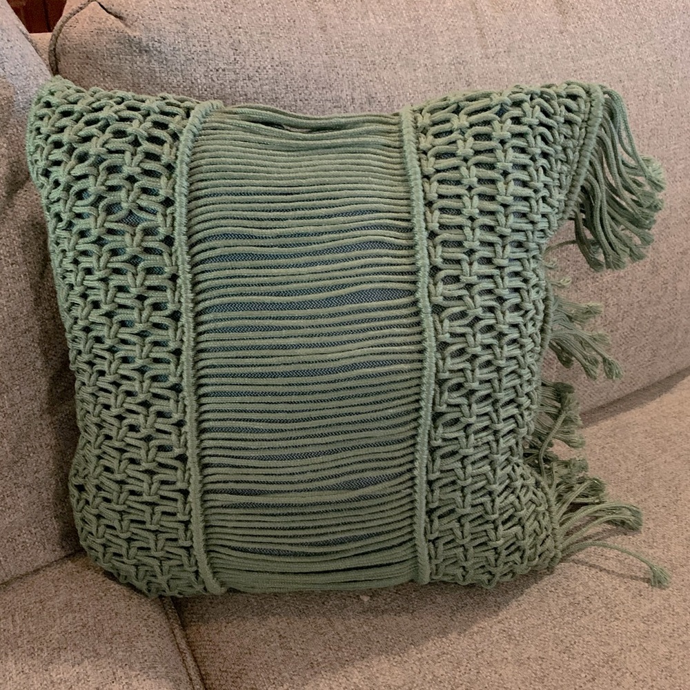 Unique Handmade Crocheted Accent Pillow for Perfect Boho Living Room Decor